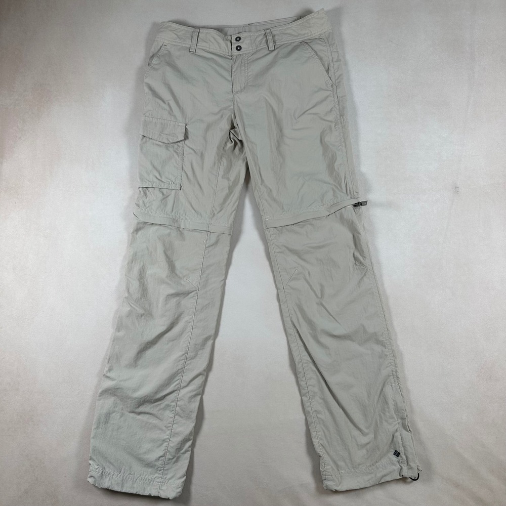 Columbia Womens 8 Regular Convertible Cargo Pants Omni-Shade Zip Off Hiking